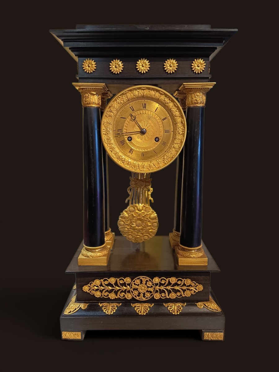 Pendule portique Empire 