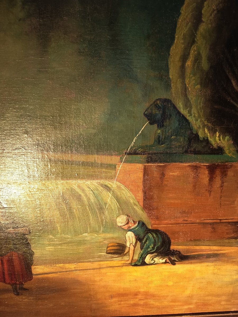 Grande peinture décorative d'un jardin à l'italienne -photo-2