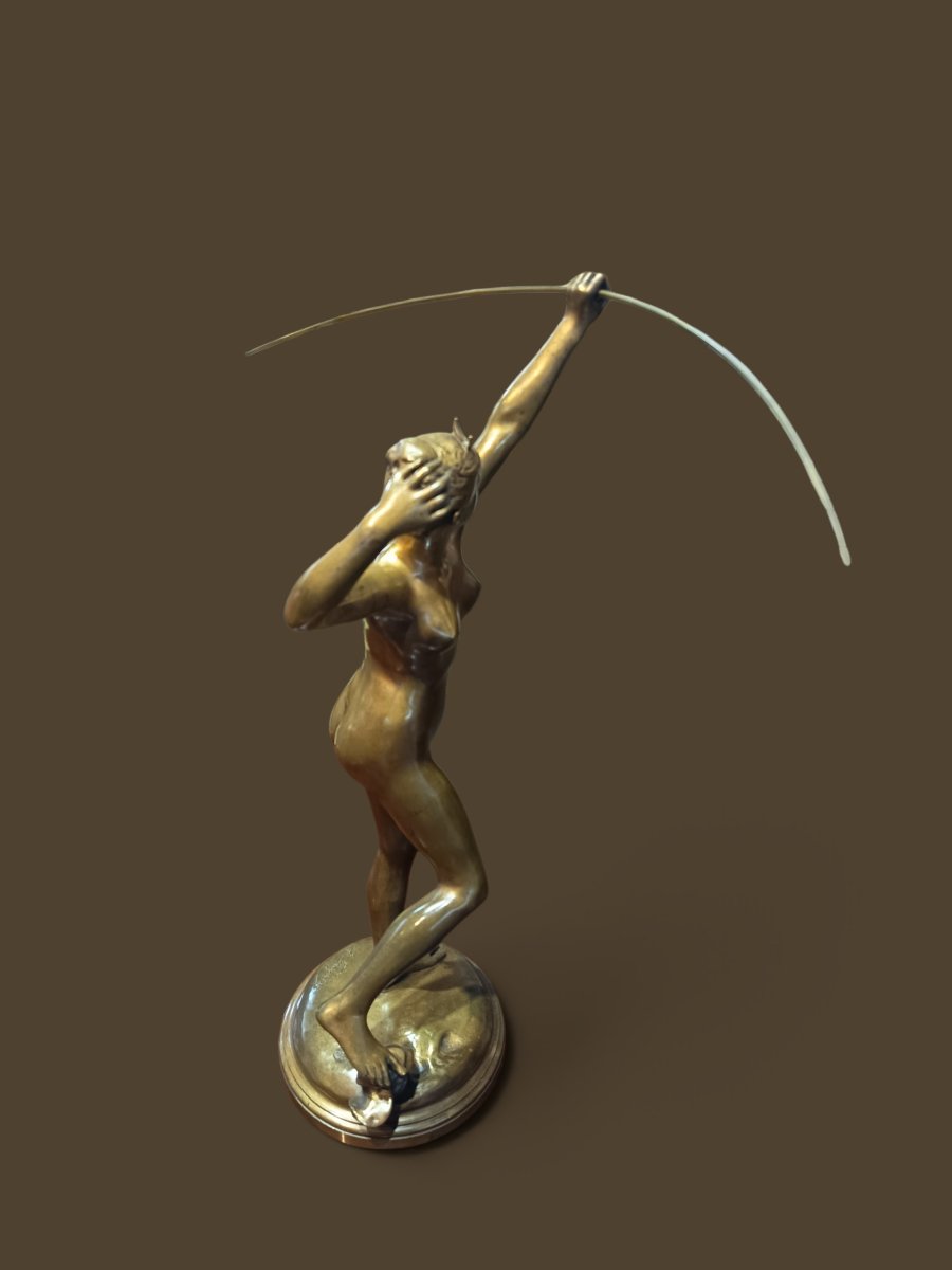Bronze " Diane chasseresse " de Alexandre Falguière -photo-4