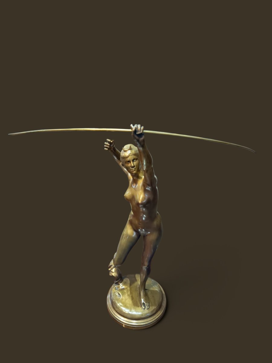 Bronze " Diane chasseresse " de Alexandre Falguière -photo-1