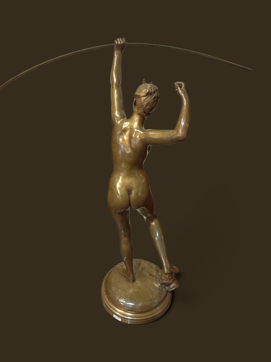 Bronze " Diane chasseresse " de Alexandre Falguière -photo-4