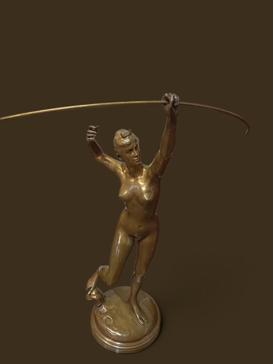 Bronze " Diane chasseresse " de Alexandre Falguière 
