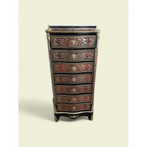 Boulle Marquetry Secretary Desk, Napoleon III Period (romain Magniant, Gilder)