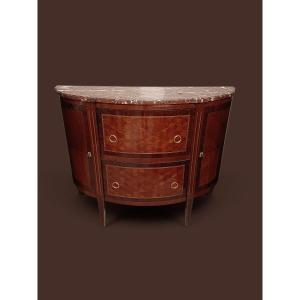 Grosse commode demi-lune Louis XVI