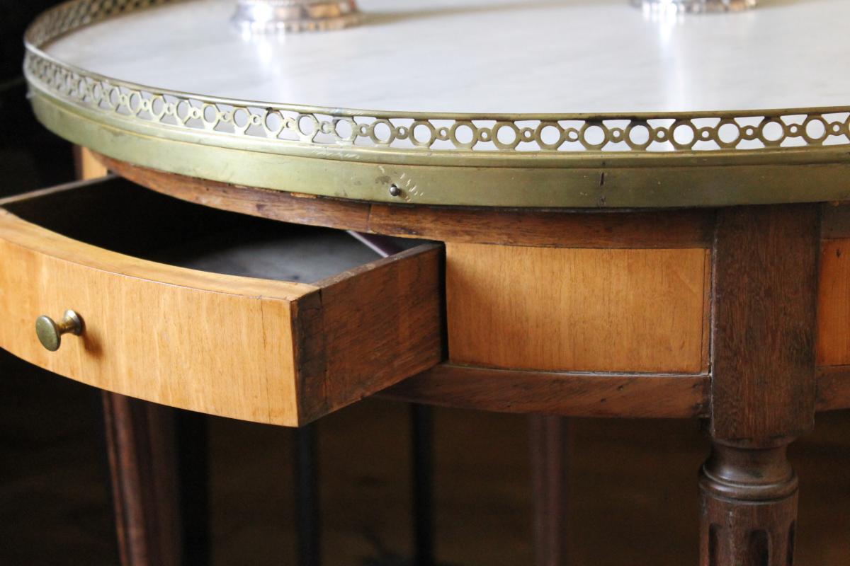 Table Bouillotte d'époque Louis XVI - Citronnier et amarante-photo-2