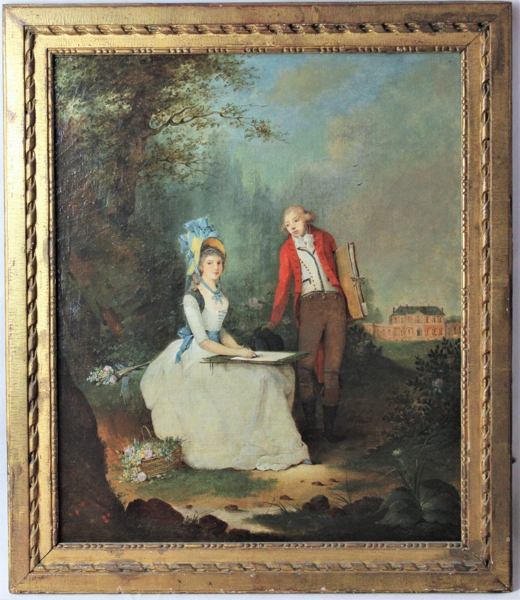 Portrait d'Artistes Au Fond Du Parc