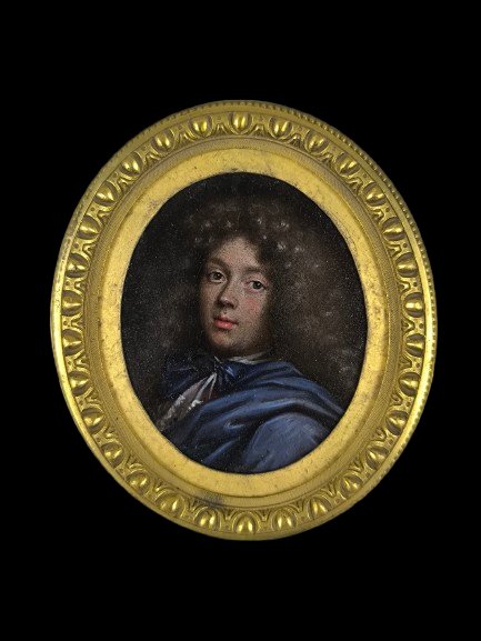 Portrait d’homme en miniature du XVIIe siècle