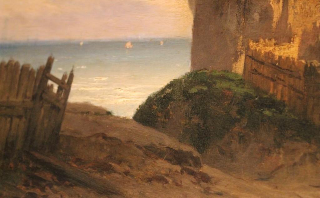 “bord De Mer En Normandie”, Huile Sur Panneau Du XIXe Siècle, Signée Th Weber-photo-3