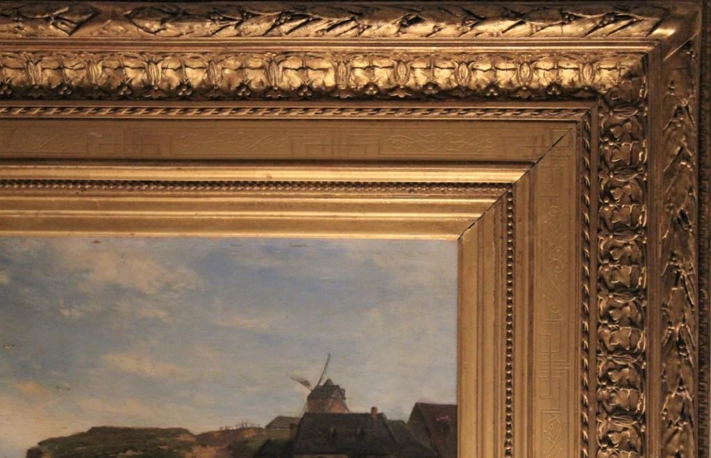 “bord De Mer En Normandie”, Huile Sur Panneau Du XIXe Siècle, Signée Th Weber-photo-2