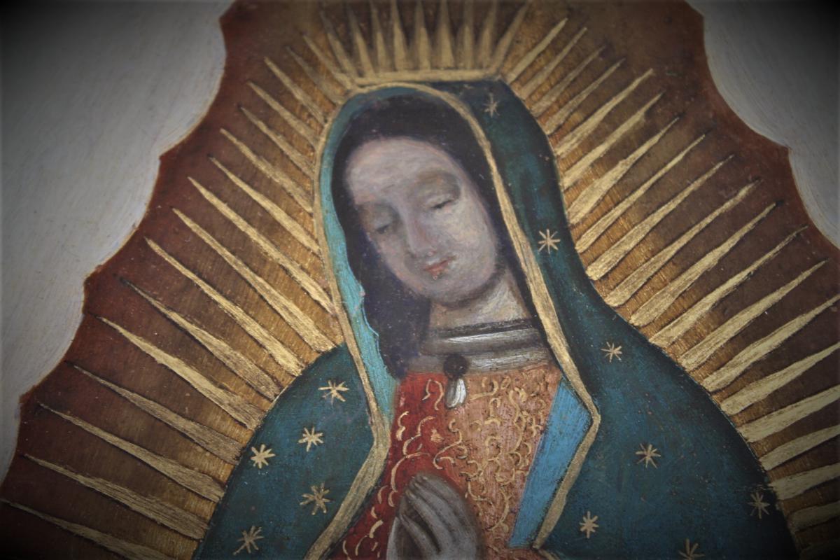 Notre Dame De Guadalupe, Huile Sur Cuivre, Mexique XVIIIe Siècle-photo-2