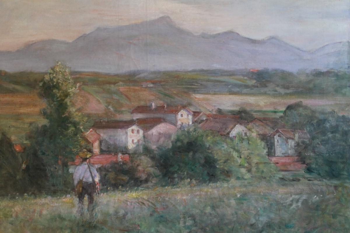 Saint-jean-de-luz The Great Rhune Table Signed Gustave Colin-photo-2