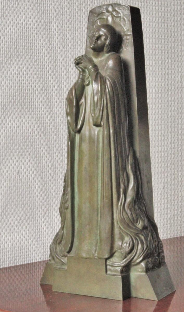 “jeanne Au Bûcher”, Bronze, Real Del Sarte-photo-2