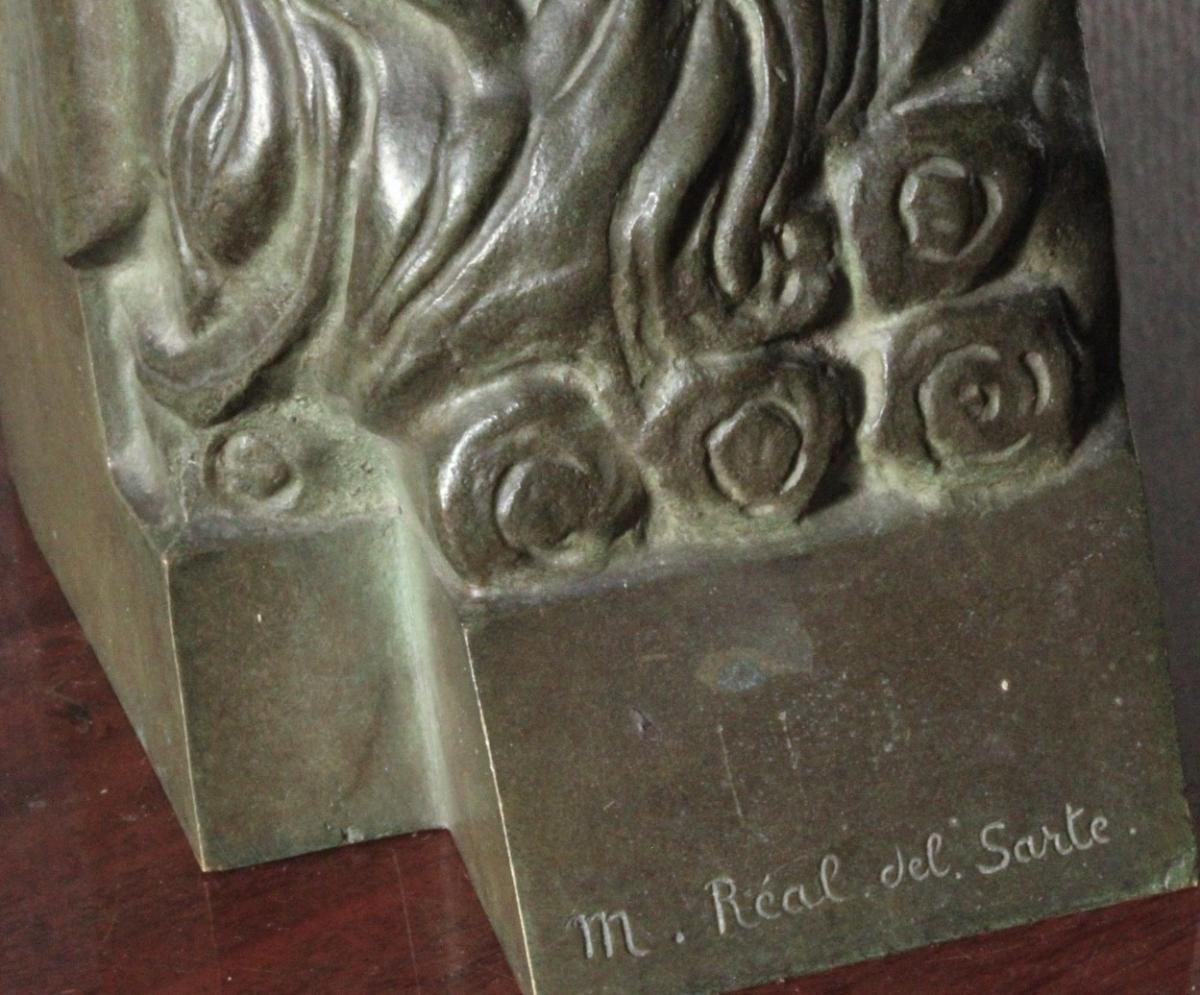 “jeanne Au Bûcher”, Bronze, Real Del Sarte-photo-2