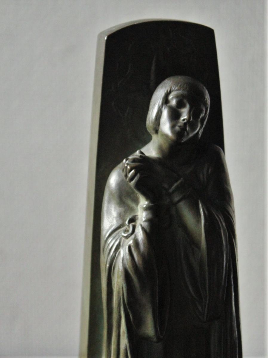 “jeanne Au Bûcher”, Bronze, Real Del Sarte-photo-6