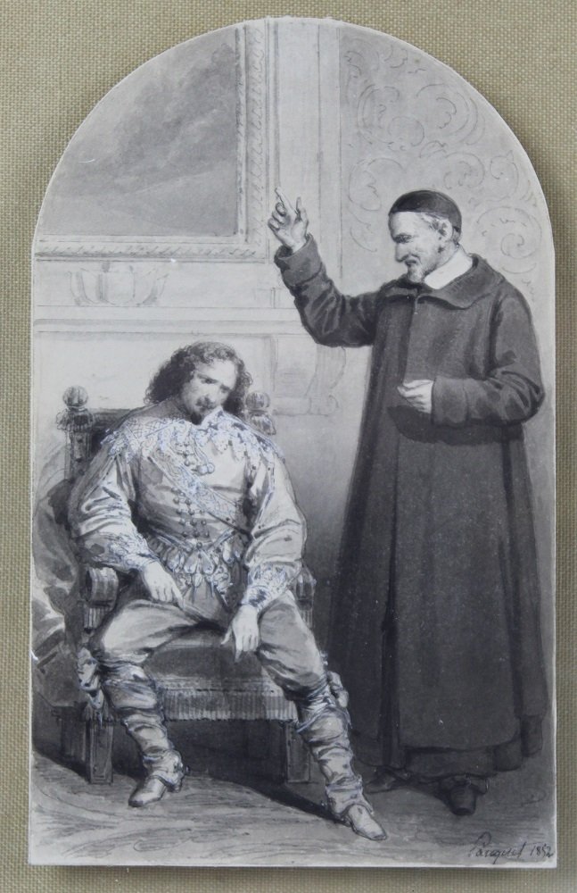 4 dessins de Karl Girardet Et Paul Pauquet "Scènes De La Vie De Saint Vincent De Paul"-photo-2