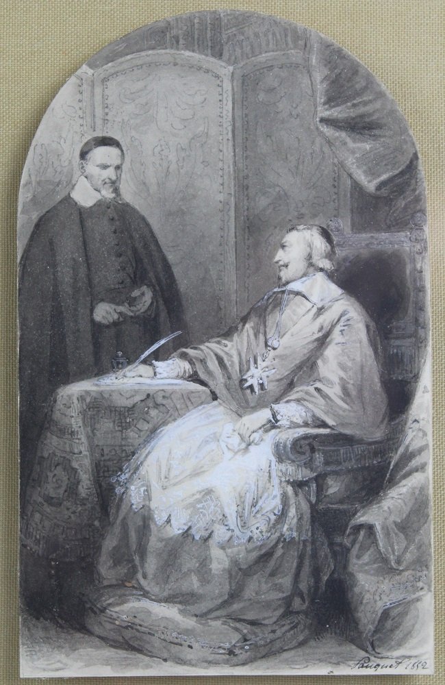 4 dessins de Karl Girardet Et Paul Pauquet "Scènes De La Vie De Saint Vincent De Paul"-photo-1