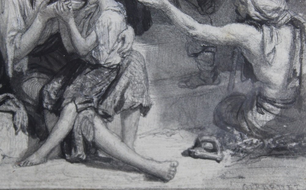 4 dessins de Karl Girardet Et Paul Pauquet "Scènes De La Vie De Saint Vincent De Paul"-photo-3