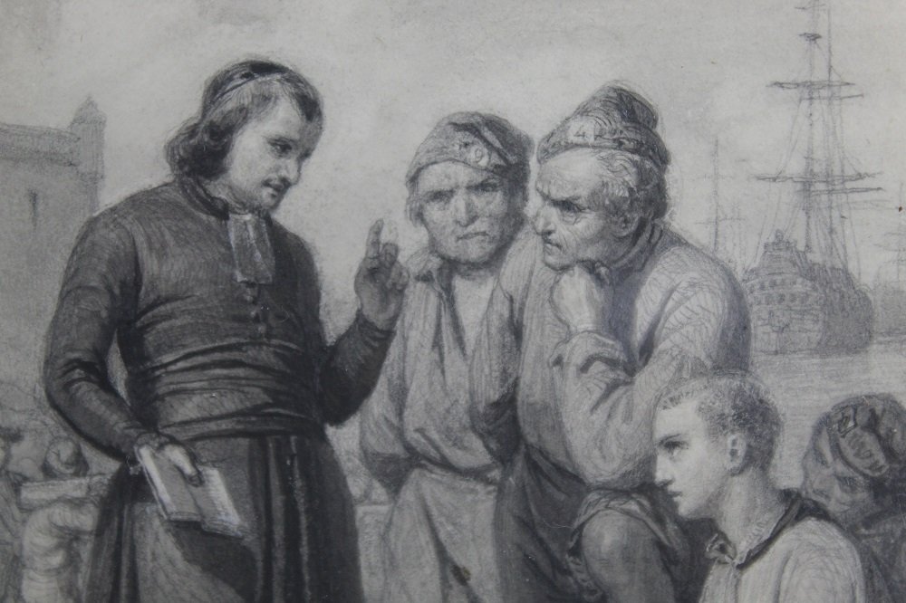 4 dessins de Karl Girardet Et Paul Pauquet "Scènes De La Vie De Saint Vincent De Paul"-photo-7