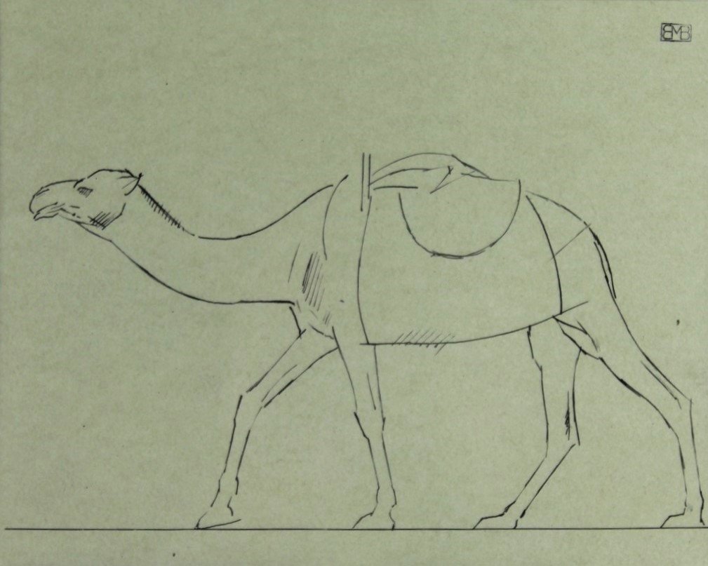 B. Boutet De Monvel Dessin Oriental “Dromadaire” -photo-2
