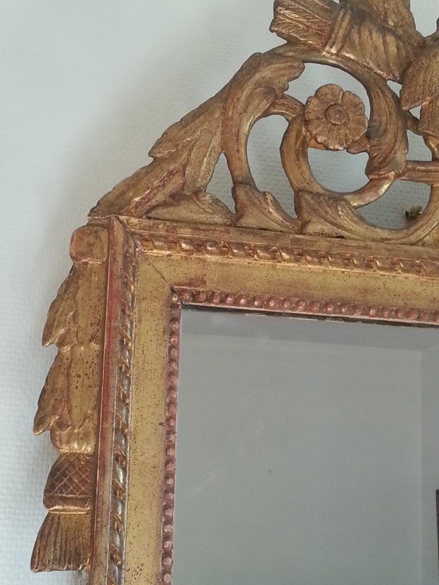 Grand Pediment Mirror Louis XVI-photo-3
