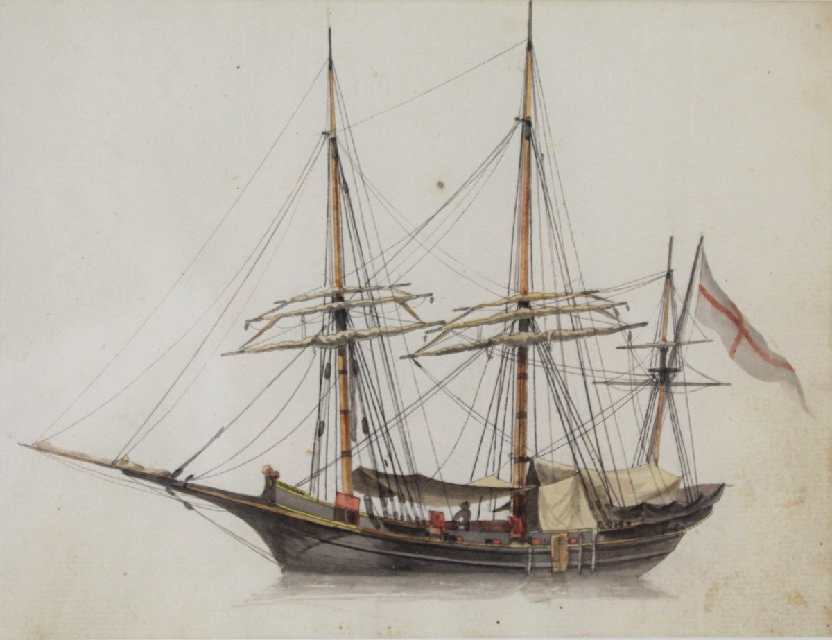 Antoine Roux, Paire d'Aquarelles, -photo-2