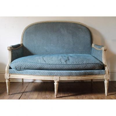 Vintage Small Sofa Louis XVI Stamped From Lelarge