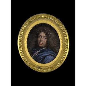 Portrait d’homme en miniature du XVIIe siècle