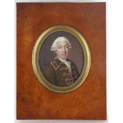 Julia Dagoty Miniature Sur Ivoire Portrait d'Homme Signée Datée 1830