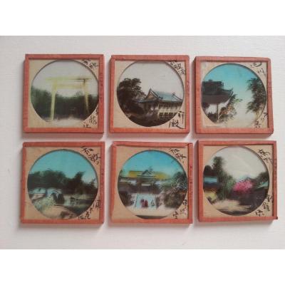 6 Photographies Sur Verre - Japon - Vers 1910