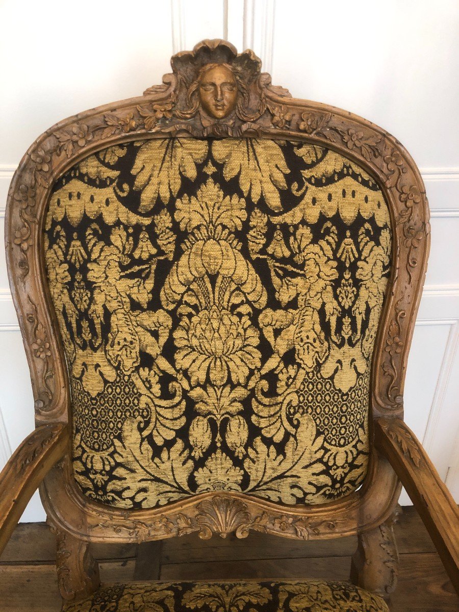 Pair Of Armchairs With Chassis, 18th Century Italy-photo-4