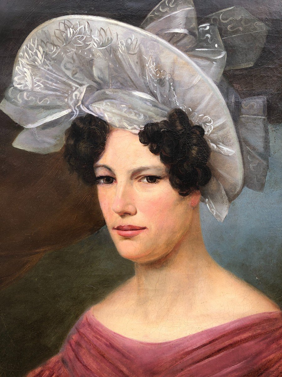 Portrait De Dame d'époque Restauration-photo-3