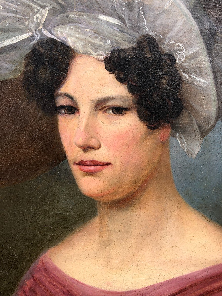 Portrait De Dame d'époque Restauration-photo-1