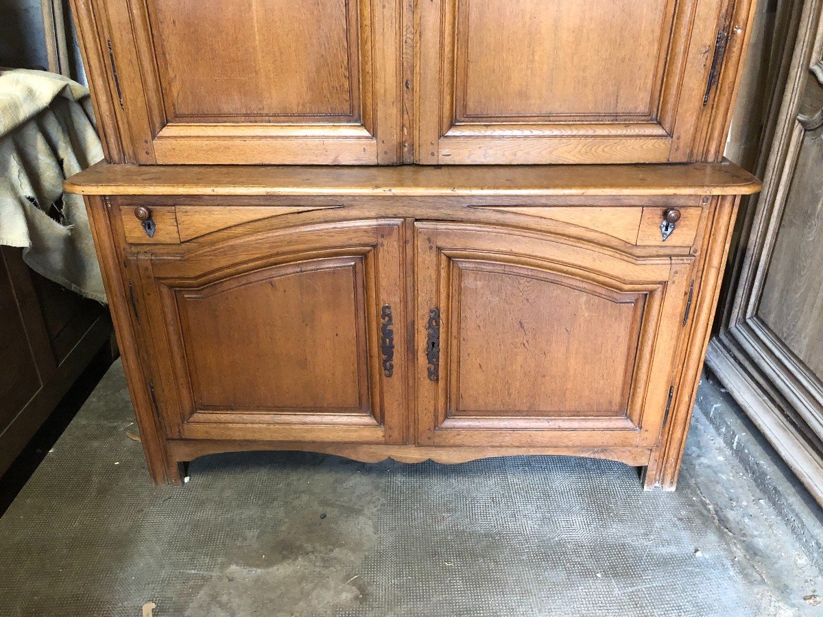 Buffet Deux - Corps En Chêne ciré d'époque Louis XV-photo-3