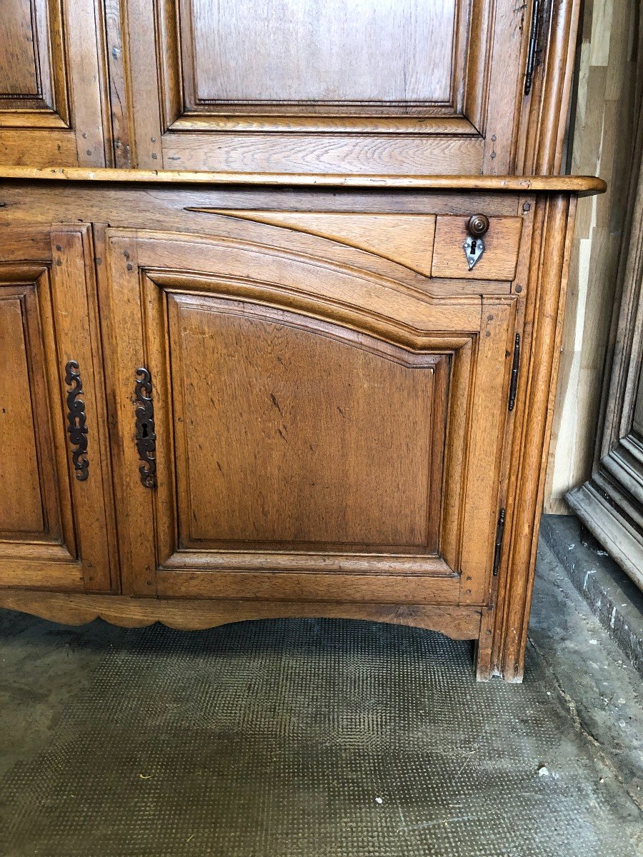 Buffet Deux - Corps En Chêne ciré d'époque Louis XV-photo-4