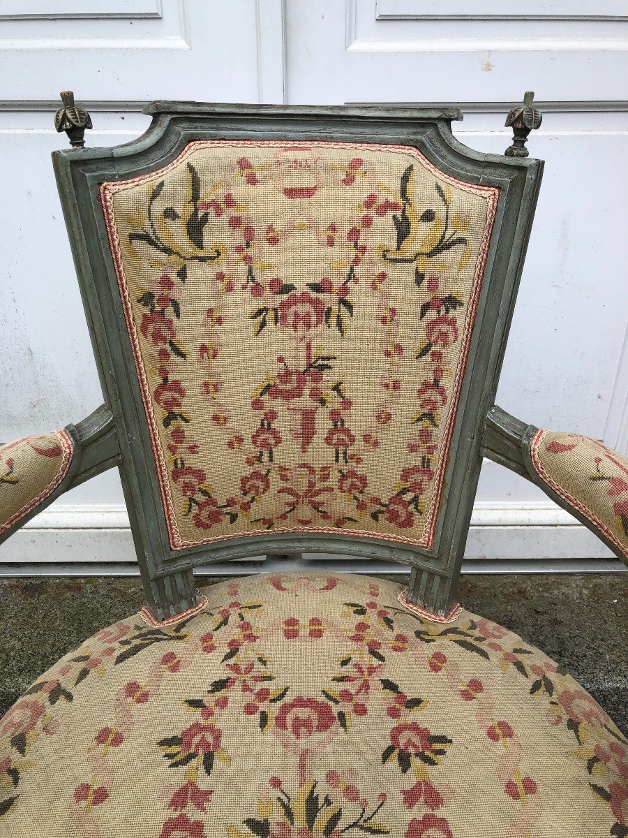 Suite Of Four Louis XVI Period Armchairs-photo-4