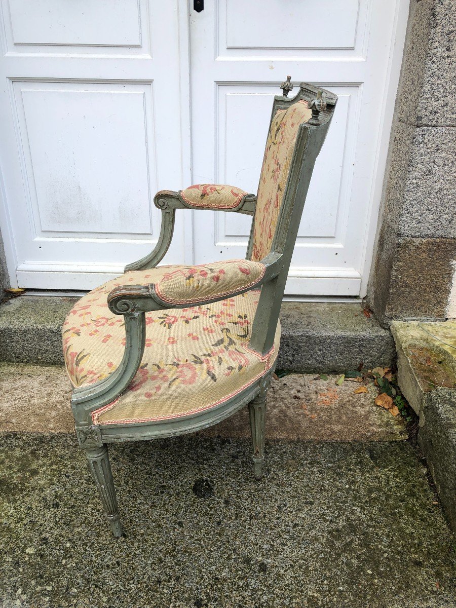 Suite Of Four Louis XVI Period Armchairs-photo-5