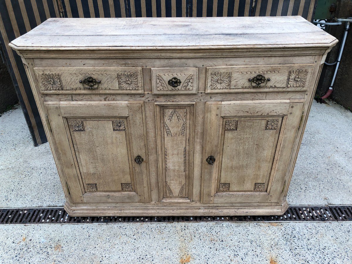 Louis XVI Period Liégeois Buffet In Natural Oak