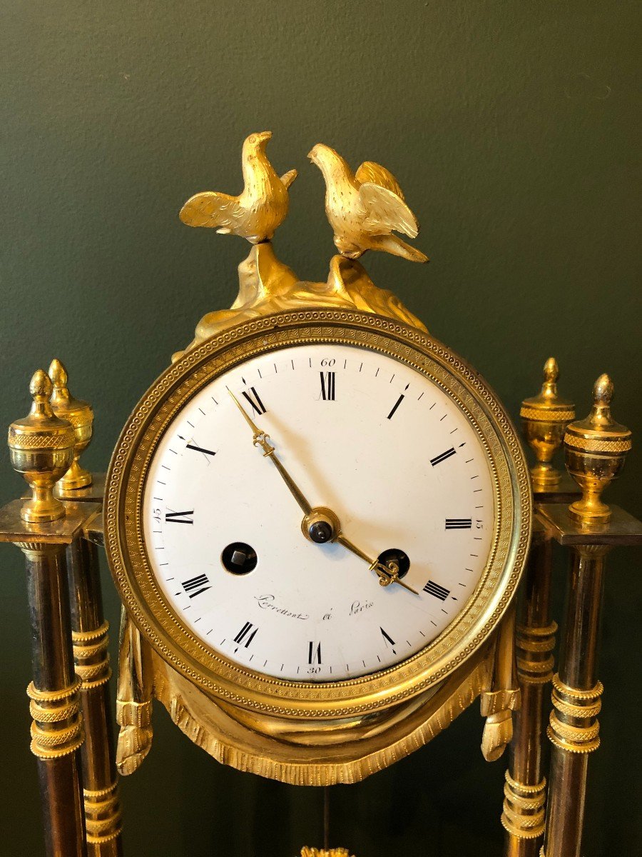 Directoire Period Clock E Gilt Bronze-photo-2