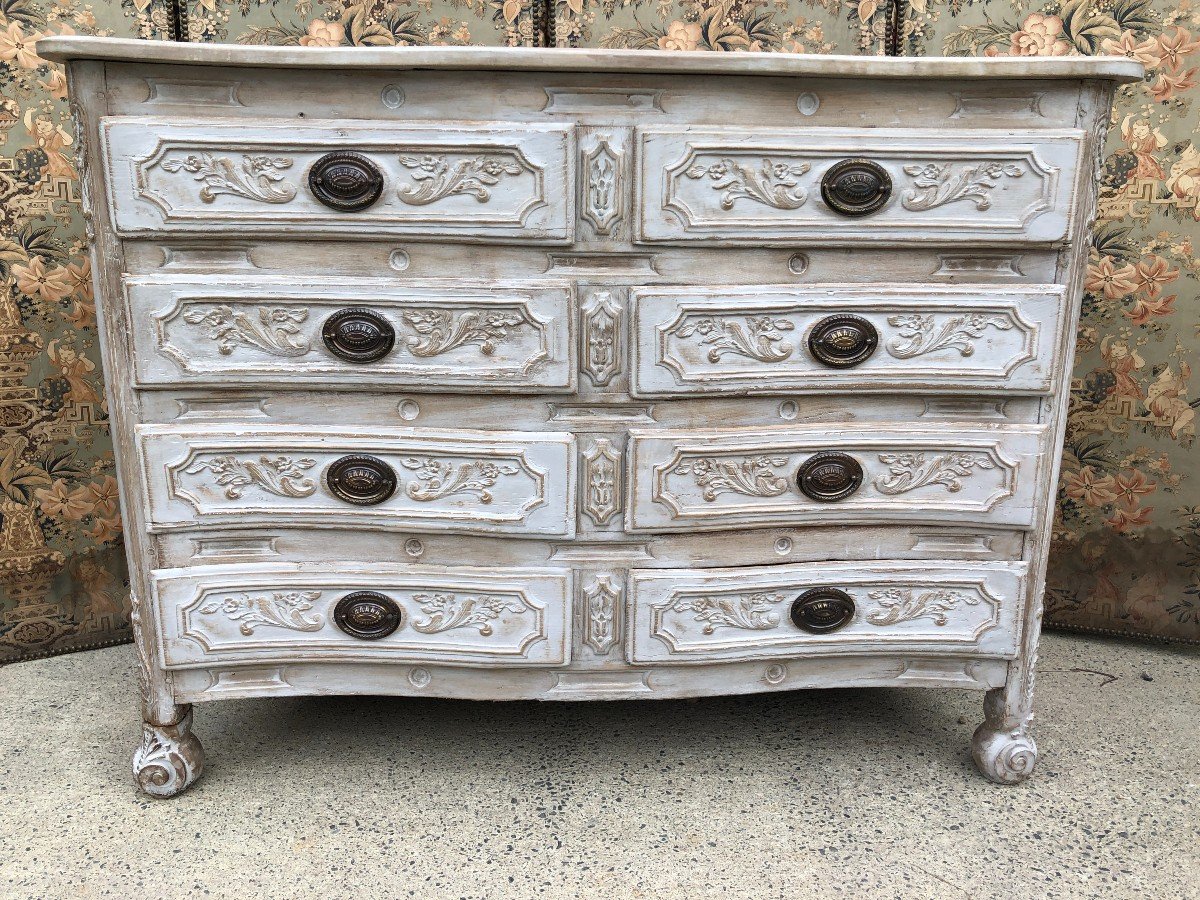 Rare Louis XV Period Lacquered Commode With Eight Drawers-photo-2