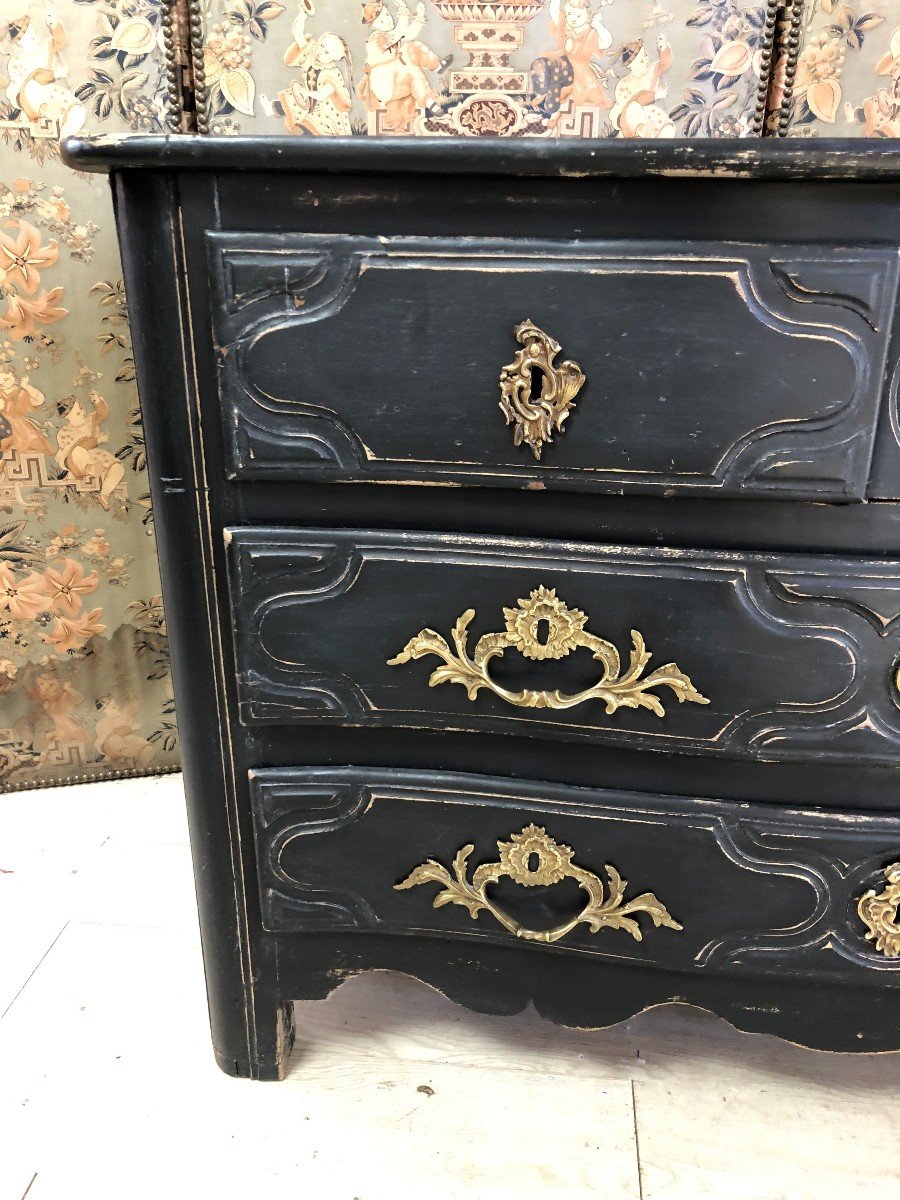 18th Century Black Ile De France Commode-photo-2