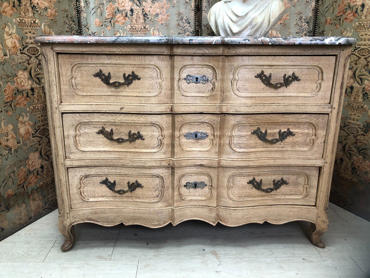 Louis XV Period Commode In Natural Oak-photo-2