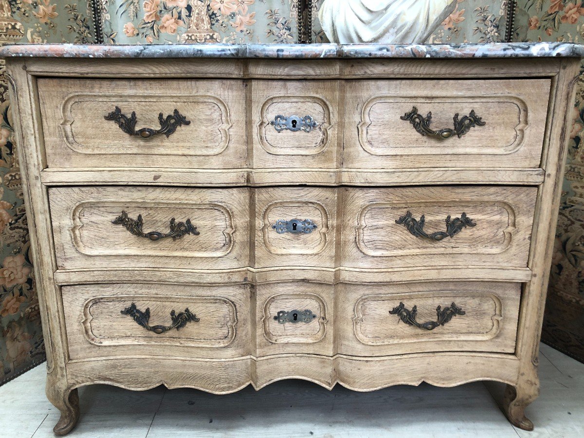 Louis XV Period Commode In Natural Oak-photo-3