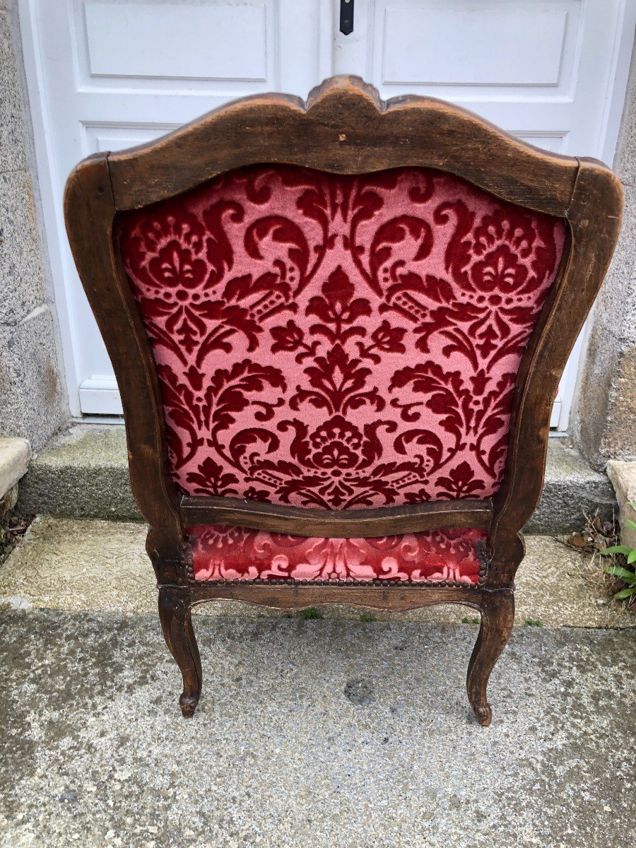 Fauteuil à Dos Plat De Jean Avisse ,époque Louis  XV-photo-4