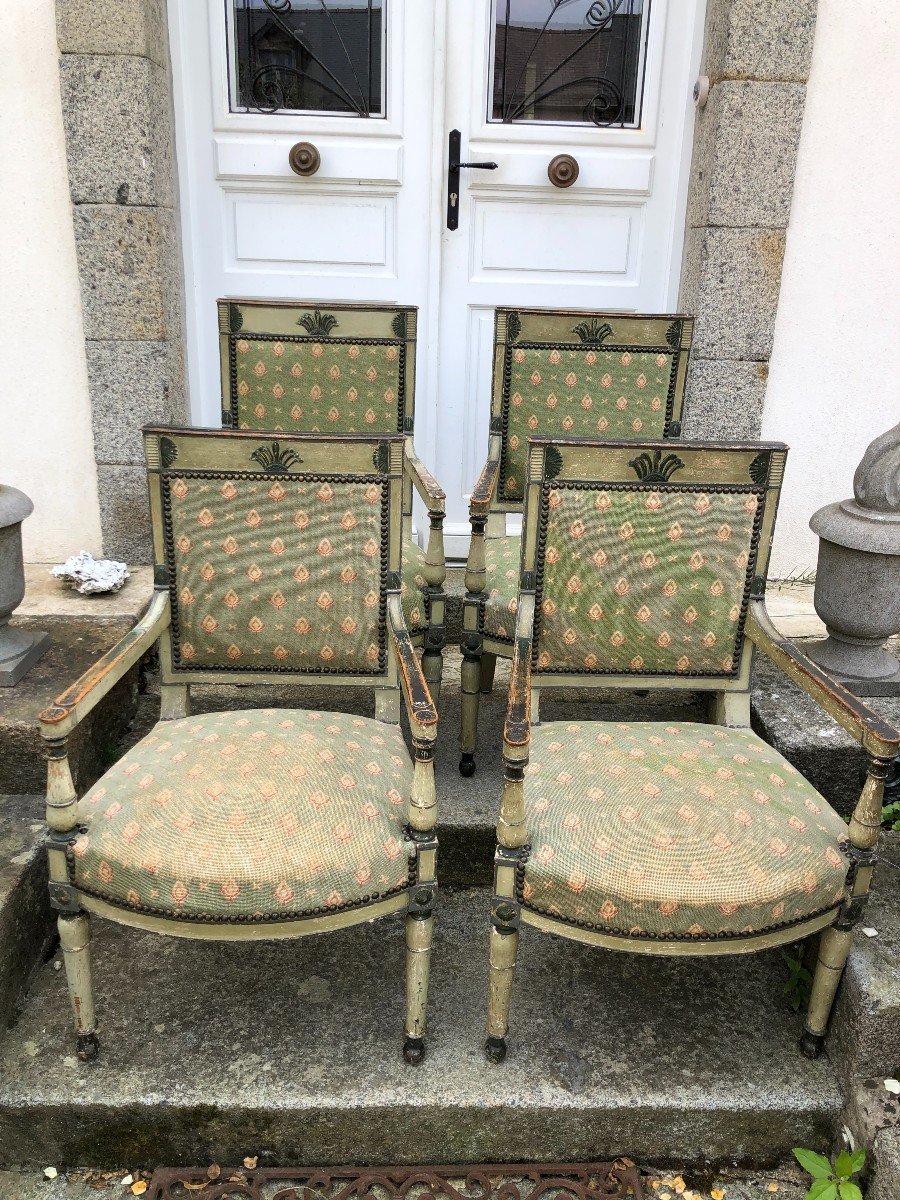 Suite Of Four Directoire Period Armchairs 