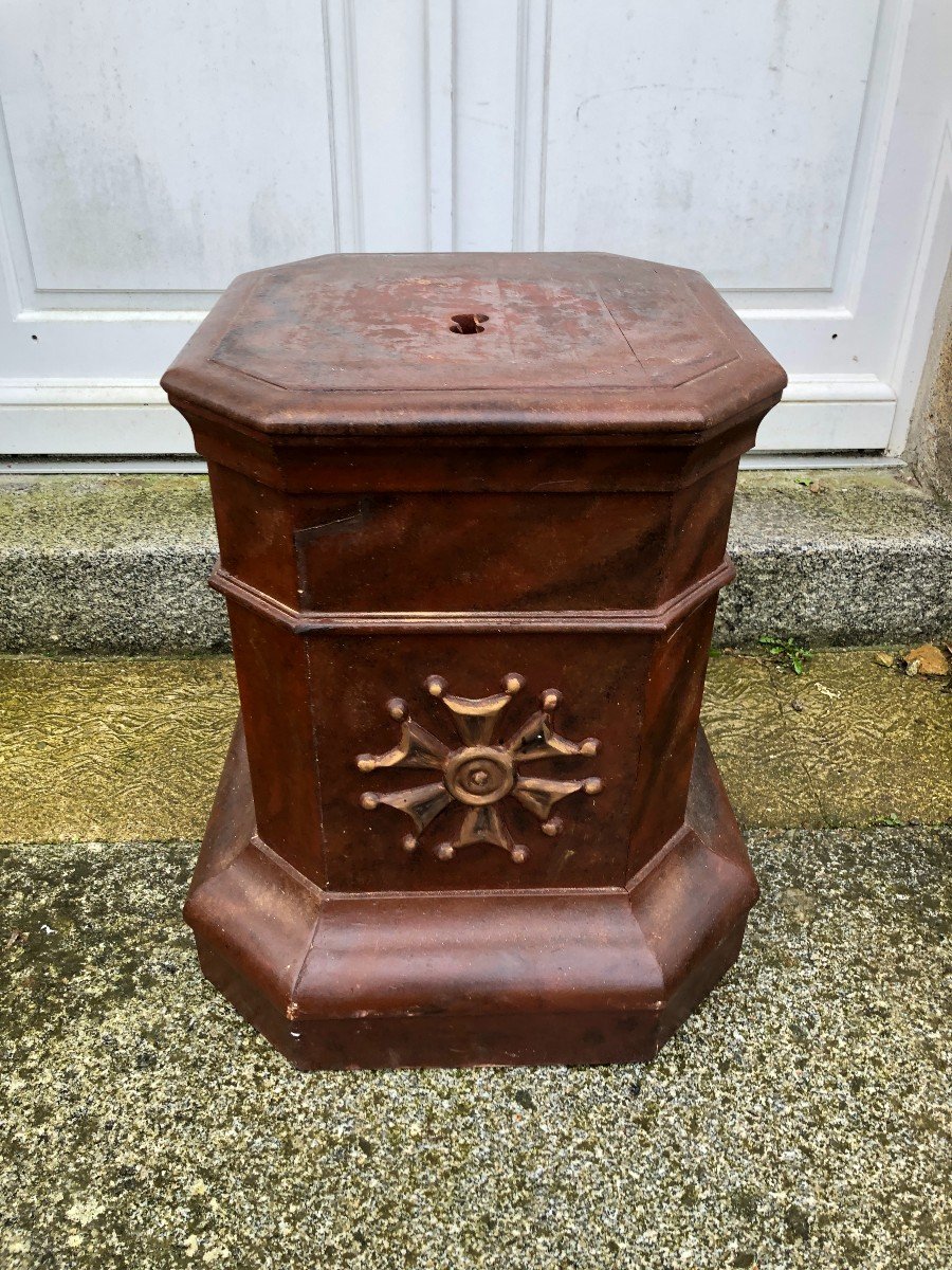 Faux Marble Painted Wood Sheath / Base