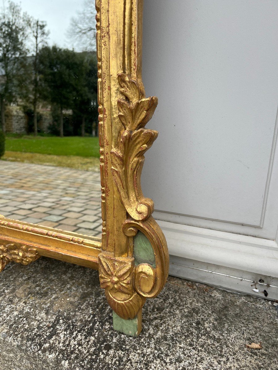 Louis XVI Period Mirror In Gilded Wood-photo-4