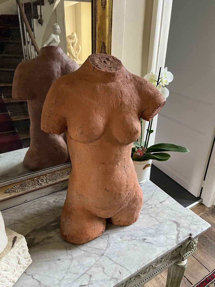 Sculpture En Terre Cuite Du XXe-photo-2