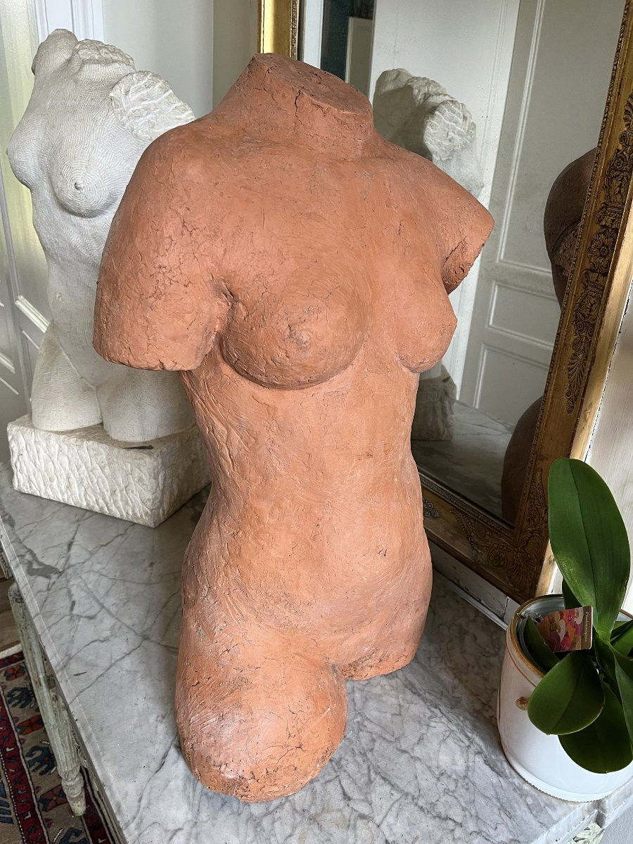 Sculpture En Terre Cuite Du XXe-photo-4
