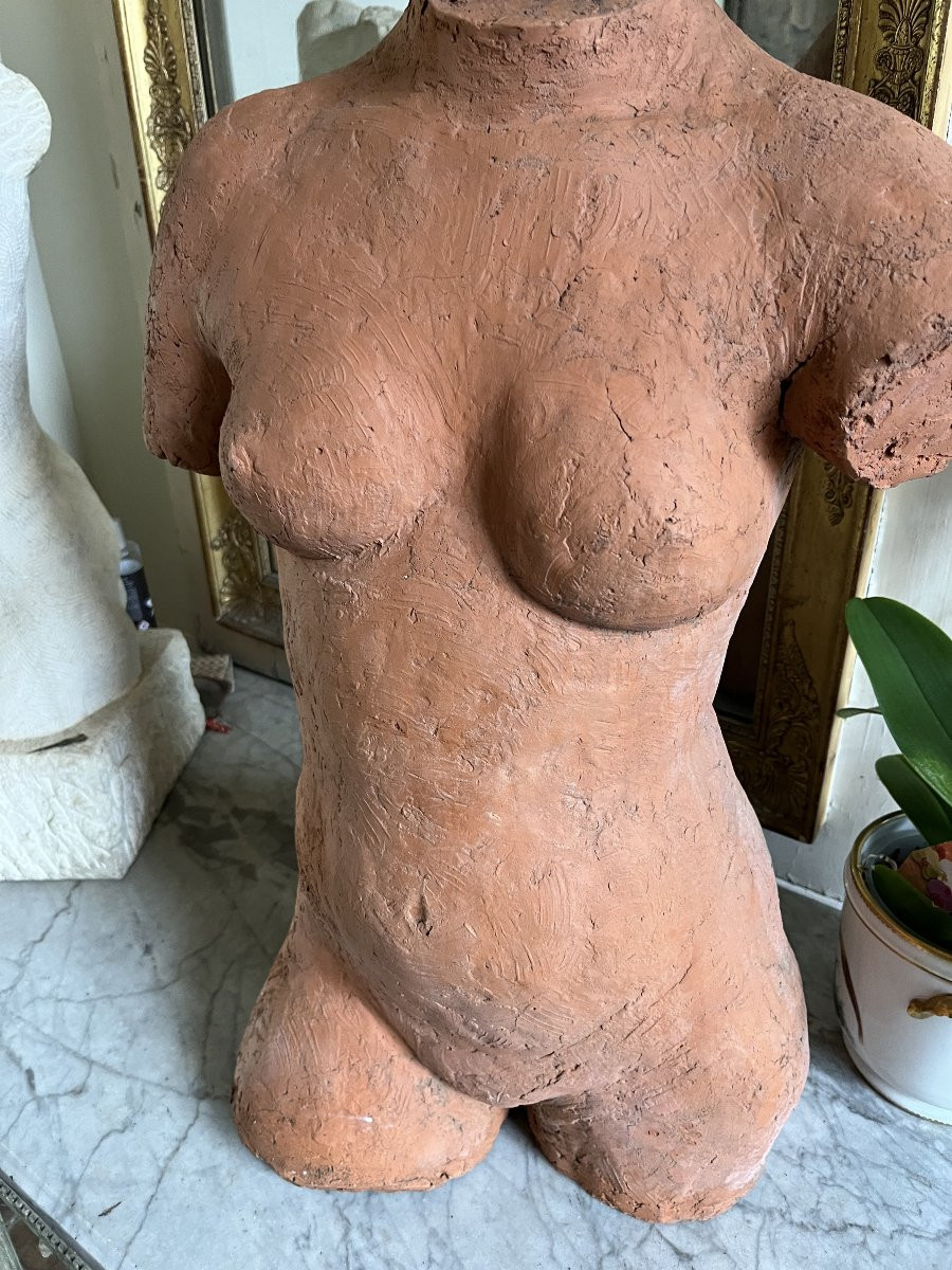 Sculpture En Terre Cuite Du XXe-photo-6