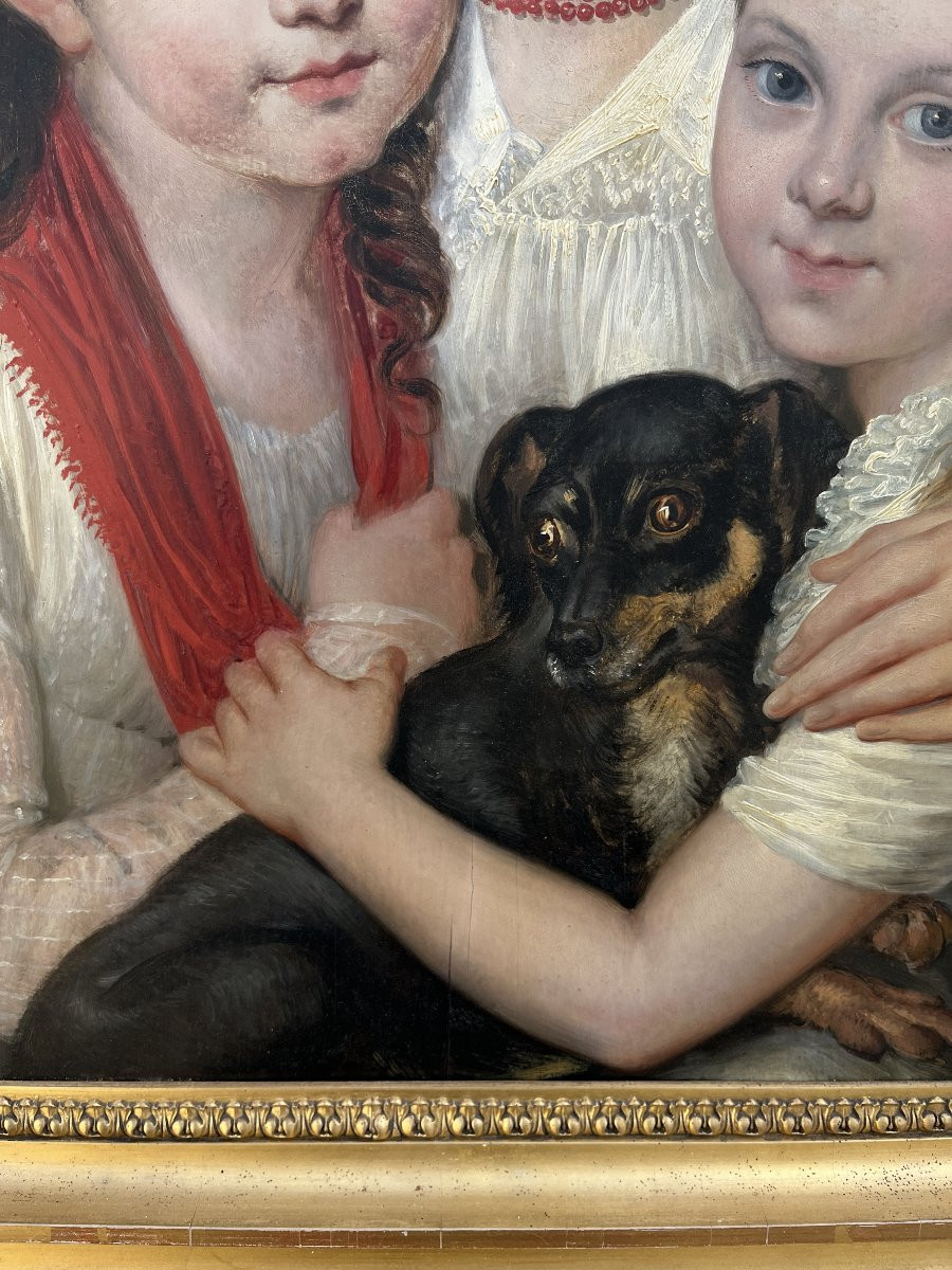 Portrait De Famille d'époque Restauration-photo-3